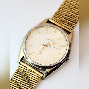 Vintage Seiko Quartz 7121-8000 Gold Plated SGP Dress Watch Japan Made JDM